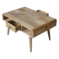 Curved Oak-ish Coffee Table - Artisan Furniture