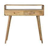 Curved Oak-ish Console Table - Artisan Furniture