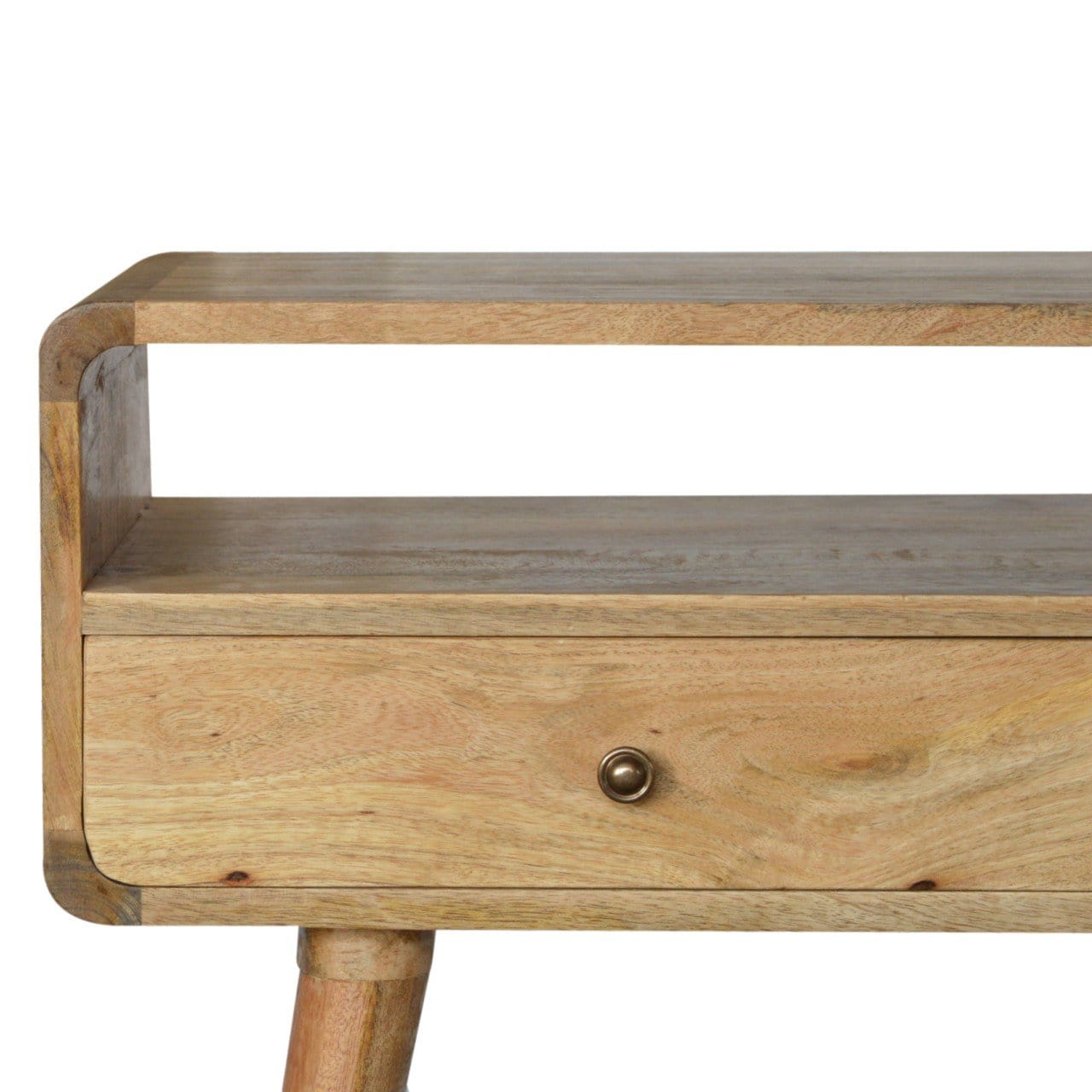 Curved Oak-ish Console Table - Artisan Furniture
