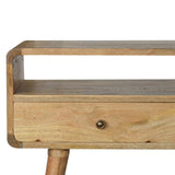 Curved Oak-ish Console Table - Artisan Furniture