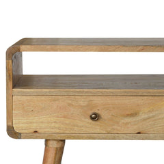 Curved Oak-ish Console Table - Artisan Furniture