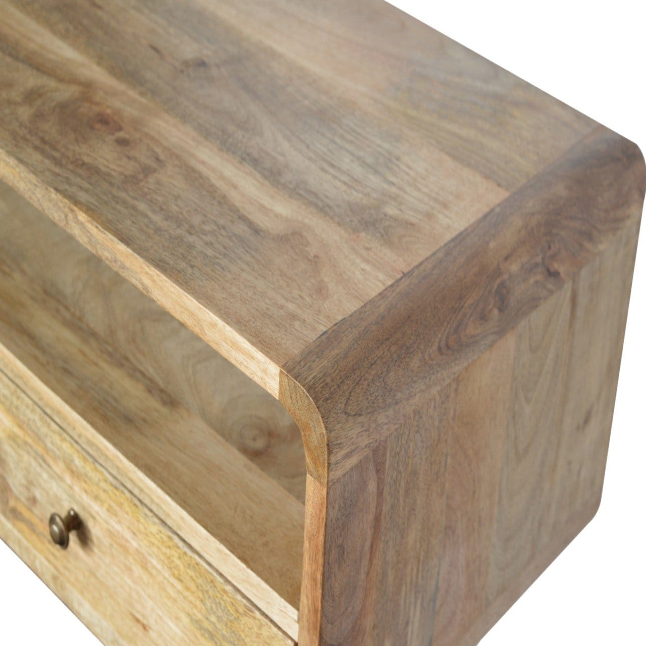 Curved Oak-ish Console Table - Artisan Furniture