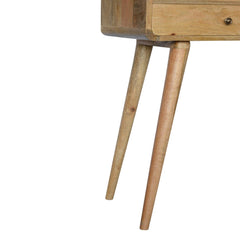 Curved Oak-ish Console Table - Artisan Furniture