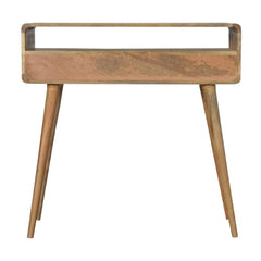 Curved Oak-ish Console Table - Artisan Furniture