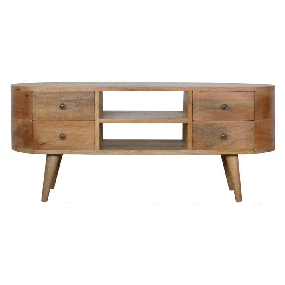 Rounded Entertainment Unit - Artisan Furniture - Flyclothing LLC