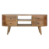 Rounded Entertainment Unit - Artisan Furniture - Flyclothing LLC