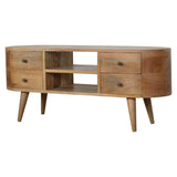 Rounded Entertainment Unit - Artisan Furniture - Flyclothing LLC