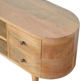 Rounded Entertainment Unit - Artisan Furniture - Flyclothing LLC