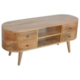 Rounded Entertainment Unit - Artisan Furniture - Flyclothing LLC