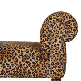 Leopard Print Velvet Bench - Artisan Furniture - Flyclothing LLC