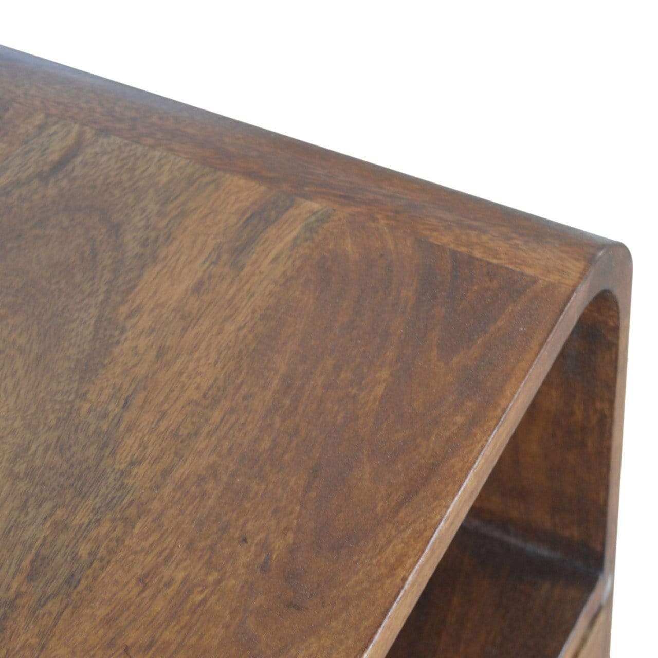 Chestnut Curved Edge Bedside - Artisan Furniture - Flyclothing LLC