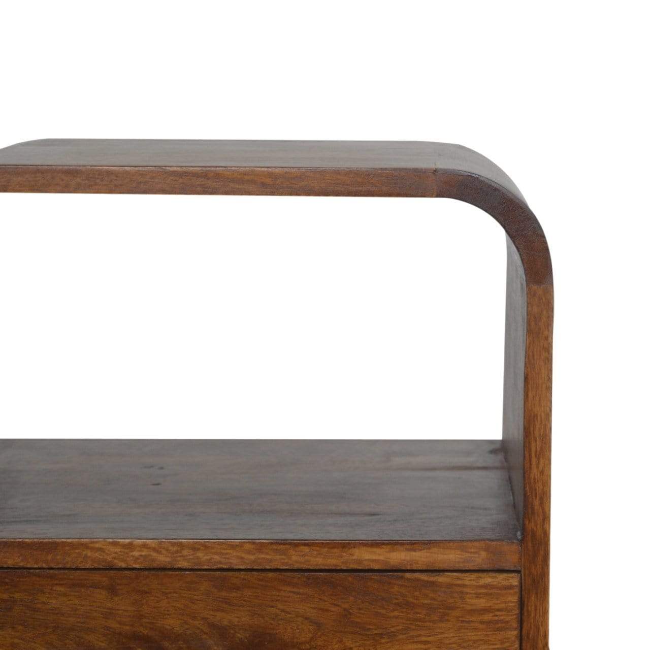 Chestnut Curved Edge Bedside - Artisan Furniture - Flyclothing LLC