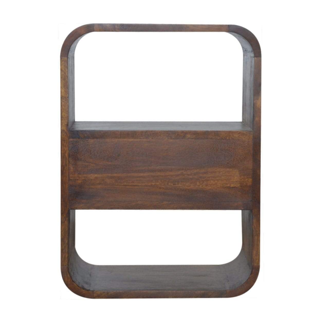 Chestnut Curved Edge Bedside - Artisan Furniture - Flyclothing LLC