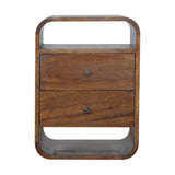 Artisan Chestnut Curve 2 Drawer Nightsand - Artisan Furniture