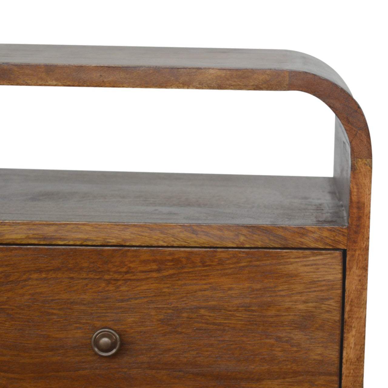 Artisan Chestnut Curve 2 Drawer Nightsand - Artisan Furniture - Flyclothing LLC