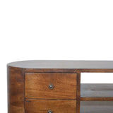 Chestnut Rounded Entertainment Unit - Artisan Furniture - Flyclothing LLC