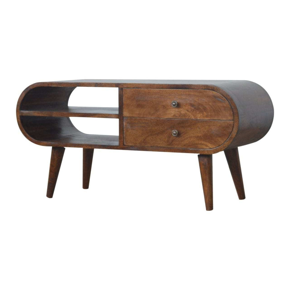 Chestnut Circular Media Unit - Artisan Furniture - Flyclothing LLC