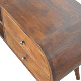 Chestnut Circular Media Unit - Artisan Furniture - Flyclothing LLC