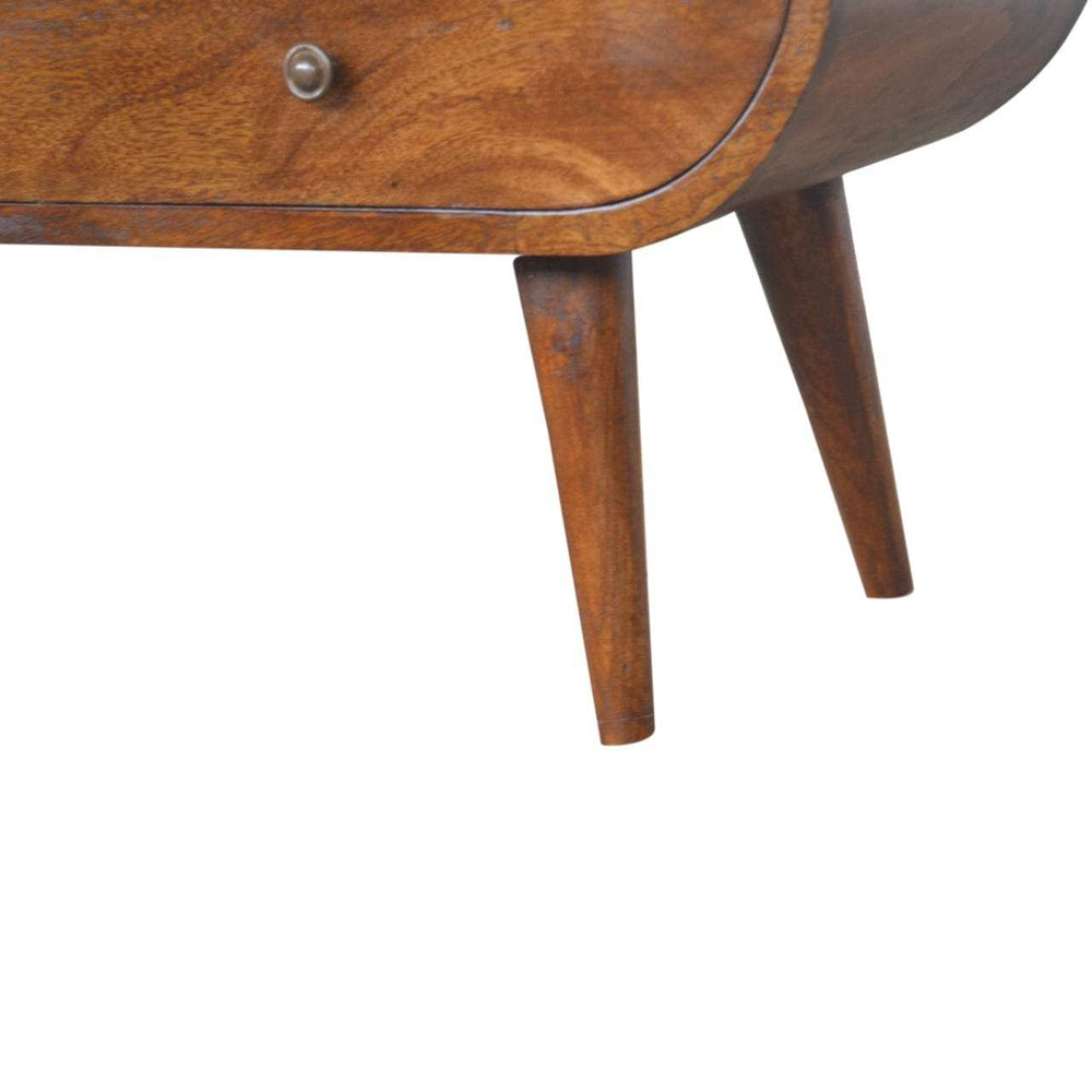 Chestnut Circular Media Unit - Artisan Furniture - Flyclothing LLC