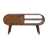 Chestnut Circular Media Unit - Artisan Furniture - Flyclothing LLC