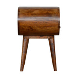Chestnut Circular Open Bedside - Artisan Furniture - Flyclothing LLC