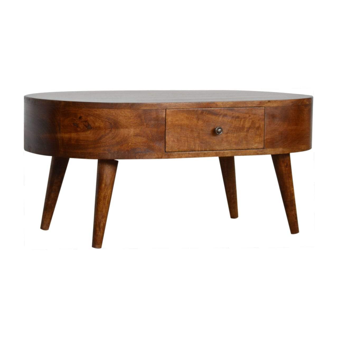 Chestnut Rounded Coffee Table - Artisan Furniture - Flyclothing LLC