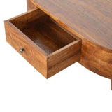 Chestnut Rounded Coffee Table - Artisan Furniture - Flyclothing LLC