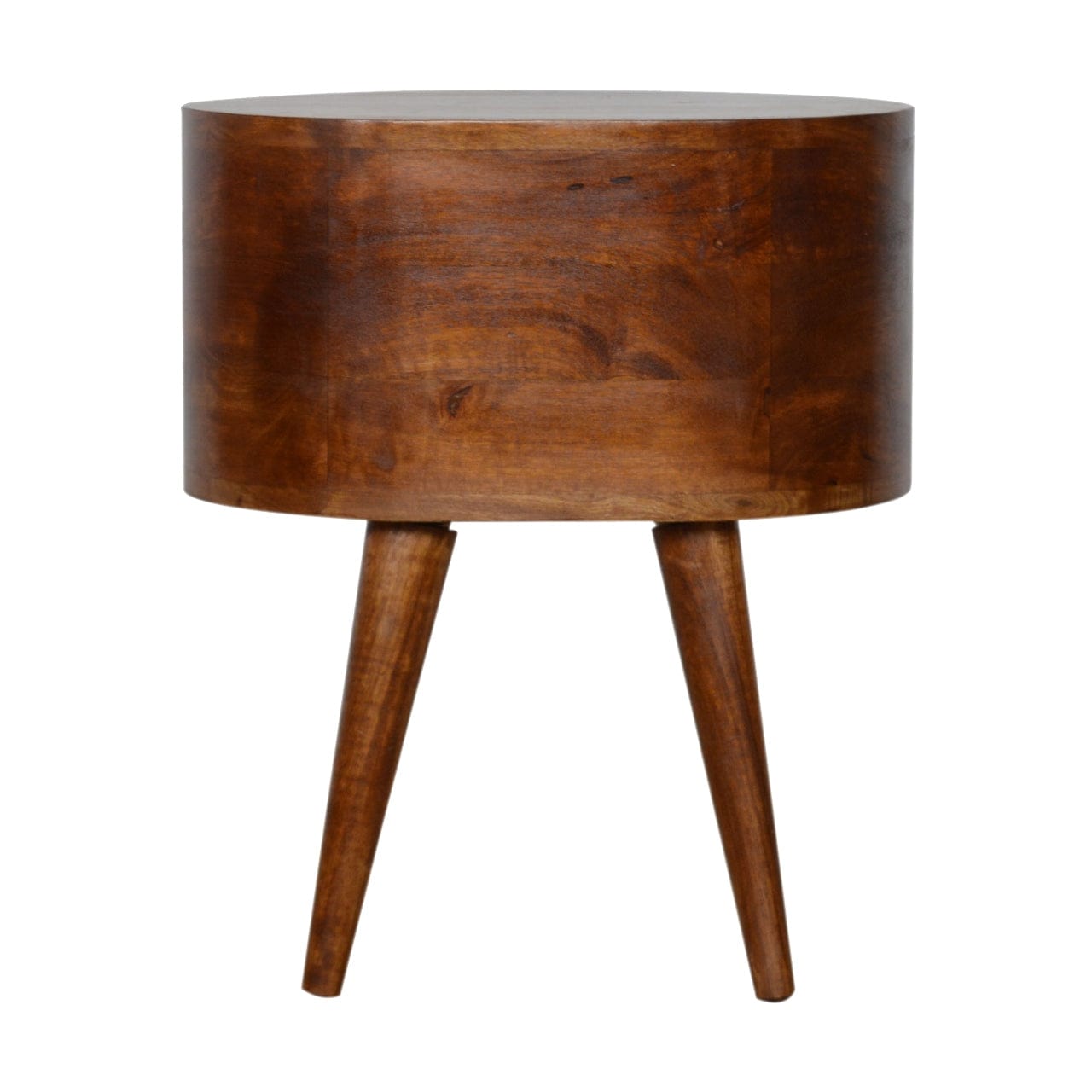 Chestnut Rounded Bedside Table - Artisan Furniture