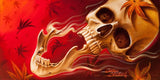 Black Market Art Company Maple Leaves Skull Print