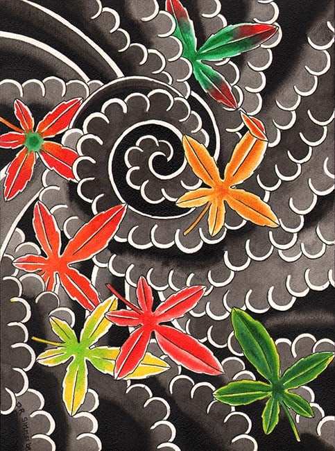 Black Market Art Company Maple Leaves Print - Black Market Art Company - Flyclothing LLC