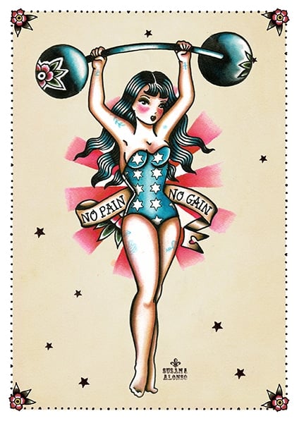 Black Market Art Company No Pain No Gain Print