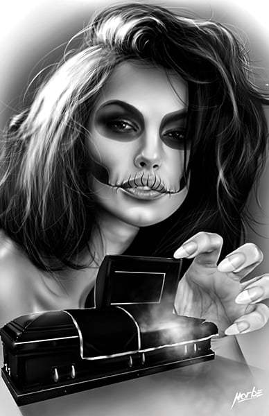 Black Market Art Company Open Coffin Print - Black Market Art Company - Flyclothing LLC
