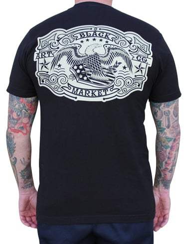 Black Market Art Company Proud Eagle Men's T-Shirt - Black Market Art Company - Flyclothing LLC