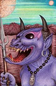 Black Market Art Company Purple Demon Print
