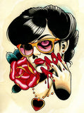 Black Market Art Company Rose Bloodyhand Print