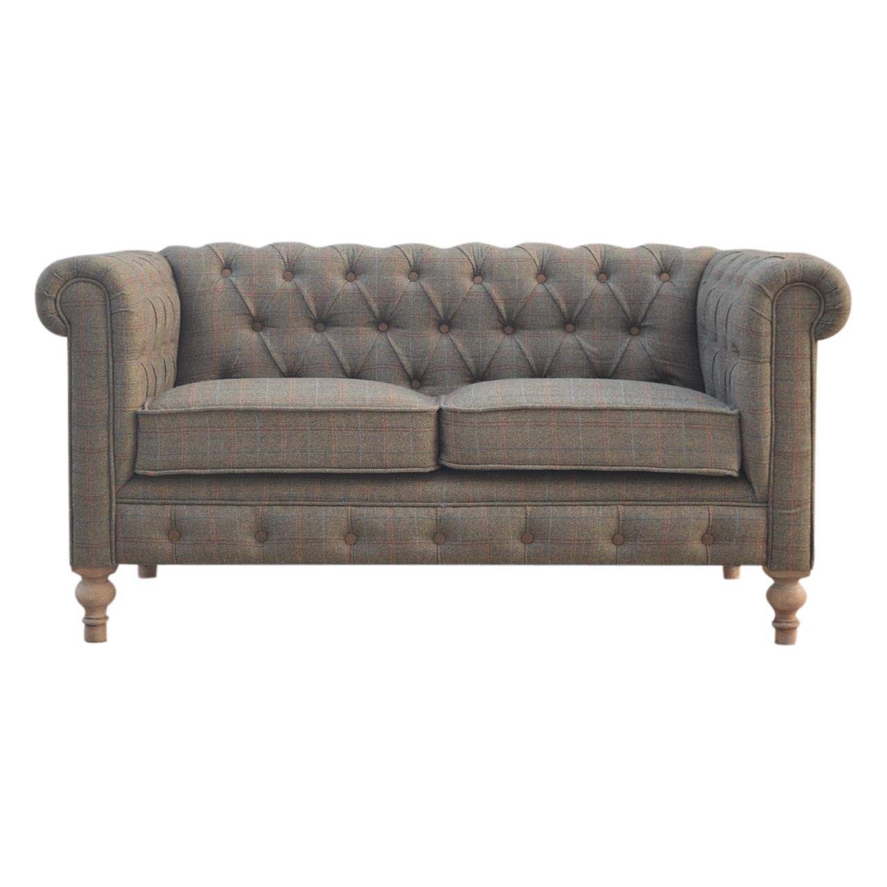 Multi Tweed 2 Seat Chesterfield - Artisan Furniture - Flyclothing LLC