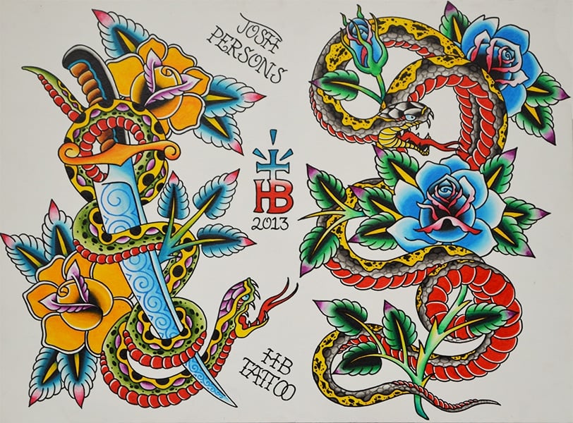 Black Market Art Company Snake Flash Print