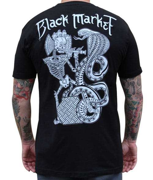 Black Market Art Company Snake Charmer Men's T-Shirt - Black Market Art Company - Flyclothing LLC