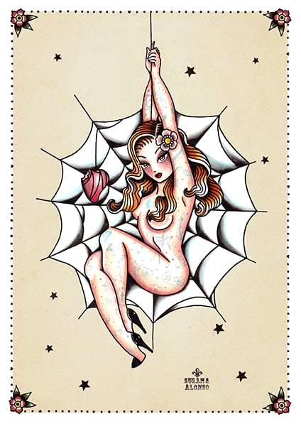 Black Market Art Company Spider Woman Print