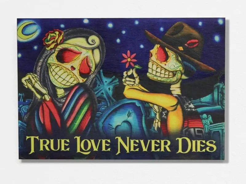 Black Market Art Company True Love Never Dies & Wood Refrigerator Magnet Print - Black Market Art Company - Flyclothing LLC