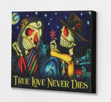 Black Market Art Company True Love Never Dies & Wood Refrigerator Magnet Print