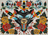 Black Market Art Company Wolf Flash Print