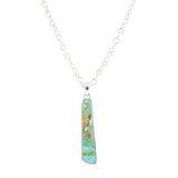 Pueblo Blue Turquoise and Sterling Silver Pendant Necklace - Barse Jewelry - Flyclothing LLC