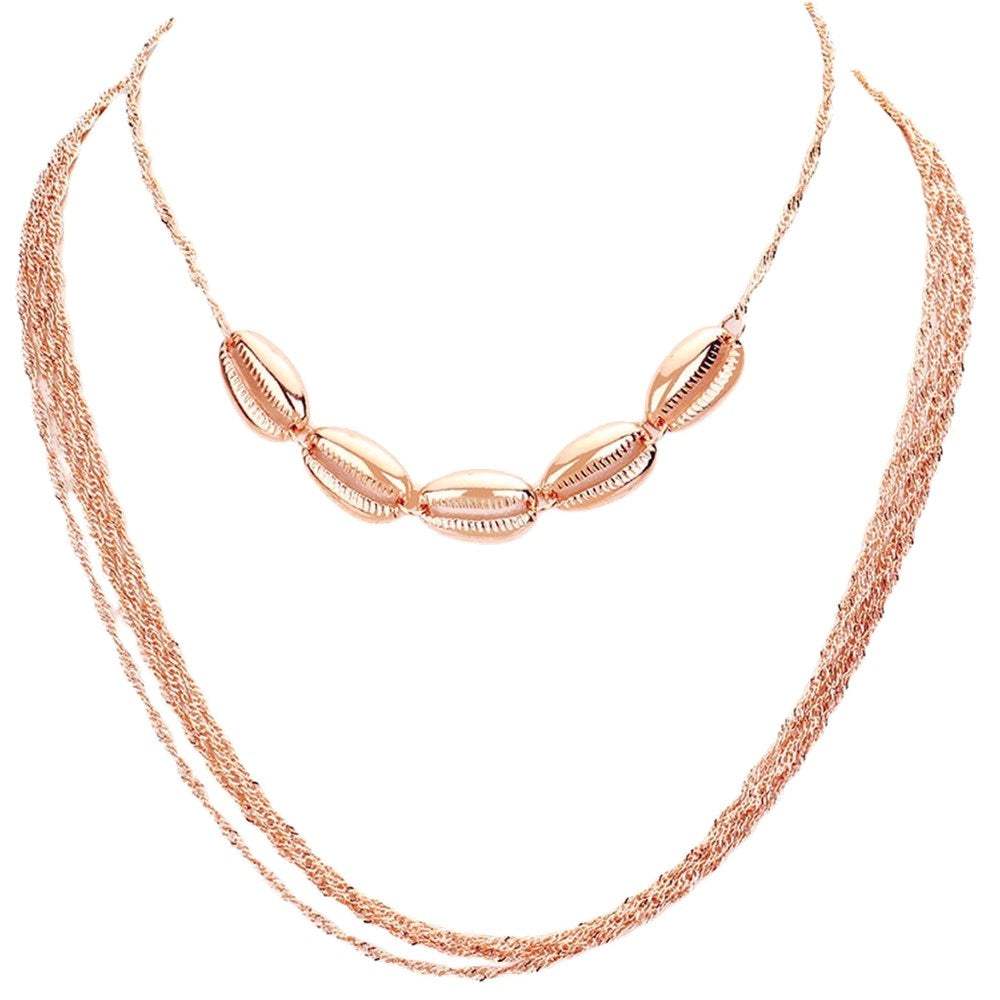 Puka Shell Multi Layer / Multi Chain Necklace - Madeline Love - Flyclothing LLC