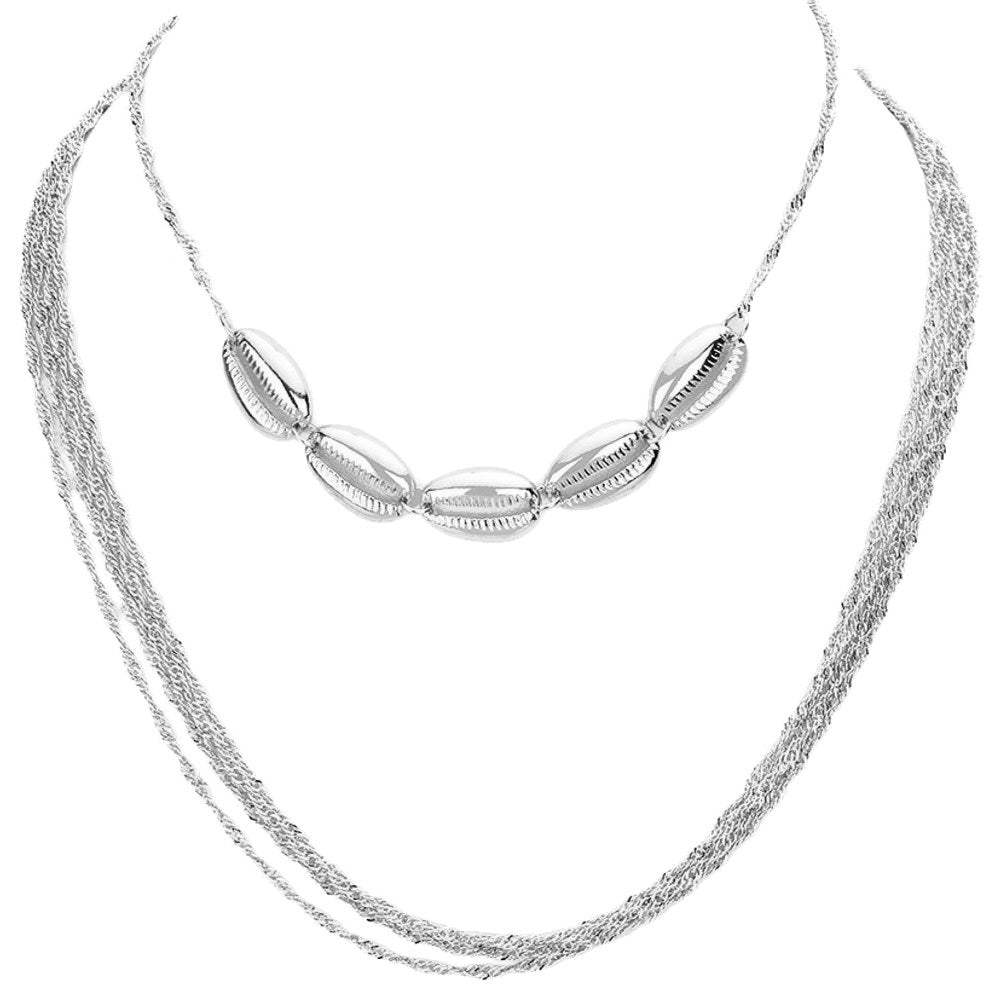 Puka Shell Multi Layer / Multi Chain Necklace - Madeline Love - Flyclothing LLC