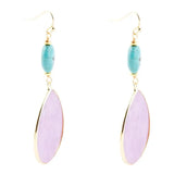 Purple Amethyst Tear Golden Drop Earrings - Barse Jewelry - Flyclothing LLC