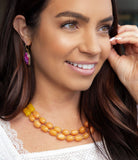Purple Turquoise Boulder Statement Earrings - Barse Jewelry