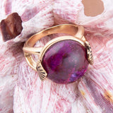 Purple Turquoise Golden Statement Ring - Barse Jewelry - Flyclothing LLC