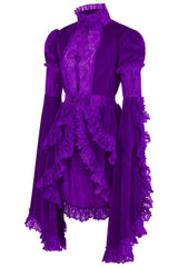 Daisy Corsets Purple Velvet & Lace Ruffled Jacket - Daisy Corsets - Flyclothing LLC