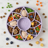 Sunflower Softie eTray Slow Feeder Dog Bowl | Soft Shallow Lick Mat | Yellow & Purple | USA Made - SodaPup/True Dogs, LLC - Flyclothing LLC
